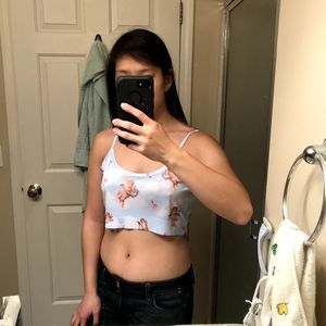 flowy cupid cropped tank 💘